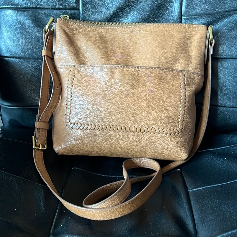 Fossil Brown Tan Crossbody Handbag